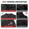 image:imageARCCAPTAIN FR Shirts for Men 8oz 100 Cotton Fire Resistant Henley Shirt CAT2 NFPA2112 Welding Work Long Sleeve ClothingBlack