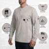 image:imageARCCAPTAIN FR Shirts for Men 8oz 100 Cotton Fire Resistant Henley Shirt CAT2 NFPA2112 Welding Work Long Sleeve ClothingGrey