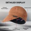 image:imageARCCAPTAIN Reversible Welding Cap with Elastic Retractable Band 8 Panel Protective Welders Cap 10 oz Fireproof Cotton Comforts for Safety and Protection While Welding to Men Women 7 14 CamoKhaki