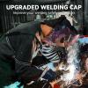 image:imageARCCAPTAIN Reversible Welding Cap with Elastic Retractable Band 8 Panel Protective Welders Cap 10 oz Fireproof Cotton Comforts for Safety and Protection While Welding to Men Women 7 14 CamoBlack