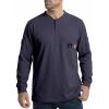 image:imageARCCAPTAIN FR Shirts for Men 8oz 100 Cotton Fire Resistant Henley Shirt CAT2 NFPA2112 Welding Work Long Sleeve ClothingDark Blue