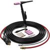 image:imageARCCAPTAIN TIG Torch with HighFrequency Ignition WP17 Aircooled Argon TIG Welding Torch with 3550mm Plug 13FT Air Hose Red and Cable HF Tig Torch 150amp for ARCCAPTAIN TIG200 and TIG200P