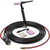 image:imageARCCAPTAIN TIG Welding Gun WP17V Argon TIG Torch with 13FT Red Air Hose and 3550mm Connector Lift Tig Torch 150amp with 13FT Cable for ARCCAPTAIN ARC200 MIG200 MIG250 ARC205 Pro and MIG205 ProFit ARC200MIG200ARC205 ProMIG205 Pro