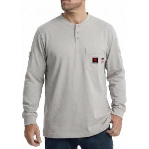image:imageARCCAPTAIN FR Shirts for Men 8oz 100 Cotton Fire Resistant Henley Shirt CAT2 NFPA2112 Welding Work Long Sleeve ClothingGrey