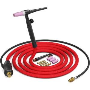 image:imageARCCAPTAIN TIG Welding Gun WP17V Argon TIG Torch with 13FT Red Air Hose and 3550mm Connector Lift Tig Torch 150amp with 13FT Cable for ARCCAPTAIN ARC200 MIG200 MIG250 ARC205 Pro and MIG205 ProWP17FV 20