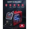 image:imageARCCAPTAIN 135A MIG Welder Large LED Display 110V Welder Flux Core MIG Lift TIG Stick 3 in 1 Welding Machine Gasless MIG Welder Machine 110V IGBT Inverter Welder with Synergy 2T4TMIG Welder 200A