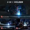 image:imageARCCAPTAIN 135A MIG Welder Large LED Display 110V Welder Flux Core MIG Lift TIG Stick 3 in 1 Welding Machine Gasless MIG Welder Machine 110V IGBT Inverter Welder with Synergy 2T4TMIG Welder 135A