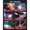 image:imageARCCAPTAIN 135A MIG Welder Large LED Display 110V Welder Flux Core MIG Lift TIG Stick 3 in 1 Welding Machine Gasless MIG Welder Machine 110V IGBT Inverter Welder with Synergy 2T4TMIG Welder 200A