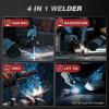 image:imageARCCAPTAIN 135A MIG Welder Large LED Display 110V Welder Flux Core MIG Lift TIG Stick 3 in 1 Welding Machine Gasless MIG Welder Machine 110V IGBT Inverter Welder with Synergy 2T4TMIG Welder 160A