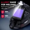 image:imageARCCAPTAIN Large View 394 x 366 True Color Auto Darkening Welding Helmet with Light Solar Powered Welding Hood 4 Arc Sensor Wide Shade 459913 for Stick MIG TIG CutXKLY800HGlossy Black