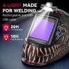 image:imageARCCAPTAIN Large View 394 x 366 True Color Auto Darkening Welding Helmet with Light Solar Powered Welding Hood 4 Arc Sensor Wide Shade 459913 for Stick MIG TIG CutXKLY800HAlien