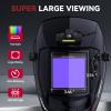 image:imageARCCAPTAIN Large View 394 x 366 True Color Auto Darkening Welding Helmet with Light Solar Powered Welding Hood 4 Arc Sensor Wide Shade 459913 for Stick MIG TIG CutXKLY800HGlossy Black