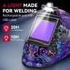 image:imageARCCAPTAIN Large View 394 x 366 True Color Auto Darkening Welding Helmet with Light Solar Powered Welding Hood 4 Arc Sensor Wide Shade 459913 for Stick MIG TIG CutXKLY800HCyber