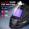 image:imageARCCAPTAIN Large View 394 x 366 True Color Auto Darkening Welding Helmet with Light Solar Powered Welding Hood 4 Arc Sensor Wide Shade 459913 for Stick MIG TIG CutXKLY800HBlack1
