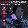 image:imageARCCAPTAIN Large View 394 x 366 True Color Auto Darkening Welding Helmet with Light Solar Powered Welding Hood 4 Arc Sensor Wide Shade 459913 for Stick MIG TIG CutXKLY800HGlossy Black