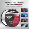 image:imageARCCAPTAIN Stainless Steel Flux Cored Wire E308LFCO 030Diameter MIG Welding Wire Stainless Steel Wire with Low Splatter Compatible With Lincoln Miller Forney Harbor MIG WelderER308L Stainless Steel MIG Solid Wire