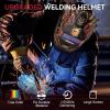 image:imageARCCAPTAIN Welding Helmet Auto Darkening 1111 True Color Welding Hood 4 Arc Sensor 125000s Response Time Solar Powered Weld Hood Helmet HSHS800 Skeleton KnightHSHS800Death Skeleton