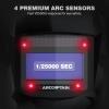 image:imageARCCAPTAIN Welding Helmet Auto Darkening 1111 True Color Welding Hood 4 Arc Sensor 125000s Response Time Solar Powered Weld Hood Helmet HSHS800 Skeleton KnightHSHS800Glossy Black