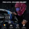 image:imageARCCAPTAIN Welding Helmet Auto Darkening 1111 True Color Welding Hood 4 Arc Sensor 125000s Response Time Solar Powered Weld Hood Helmet HSHS800 Skeleton KnightHSHS800Leopard