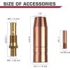 image:imageARCCAPTAIN for Lincoln Magnum 100L Welder Part 035 Contact Tip Nozzle Diffuser MIG Welding Gun Accessory Kit for Lincoln Magnum 100L and Tweco Mini1 035 Accessory KitLincoln 100L 035