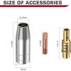 image:imageARCCAPTAIN for MB15 15AK MIG Welding Gun Kit 030 Contact Tip Nozzle Diffuser MIG Welding Gun Accessory Kit for MB15 amp ARCCAPTAIN MIG200 MIG130 030 MIG Gun Accessory KitMB15 Accessories Kit 035