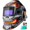 image:imageARCCAPTAIN Welding Helmet Auto Darkening 1111 True Color Welding Hood 4 Arc Sensor 125000s Response Time Solar Powered Weld Hood Helmet HSHS800 Skeleton KnightHSHS800 Skeleton Knight