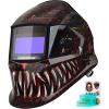 image:imageARCCAPTAIN Welding Helmet Auto Darkening 1111 True Color Welding Hood 4 Arc Sensor 125000s Response Time Solar Powered Weld Hood Helmet HSHS800 Skeleton KnightHSHS800Alien