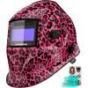 image:imageARCCAPTAIN Welding Helmet Auto Darkening 1111 True Color Welding Hood 4 Arc Sensor 125000s Response Time Solar Powered Weld Hood Helmet HSHS800 Skeleton KnightHSHS800Leopard