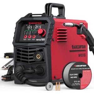 image:imageARCCAPTAIN 135A MIG Welder Large LED Display 110V Welder Flux Core MIG Lift TIG Stick 3 in 1 Welding Machine Gasless MIG Welder Machine 110V IGBT Inverter Welder with Synergy 2T4TMIG Welder 165A