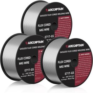 image:imageARCCAPTAIN Flux Core Welding Wire 030 amp 035 E71TGS Mig Welding Wire 2Pound Spool Gasless Mild Carbon Steel Compatible With Lincoln Miller Forney Harbor Welder0030 3pk