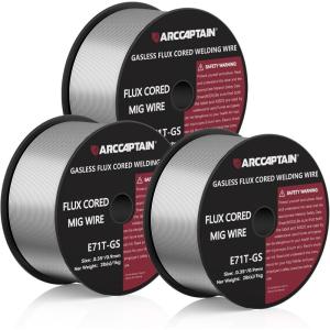 image:imageARCCAPTAIN Flux Core Welding Wire 030 amp 035 E71TGS Mig Welding Wire 2Pound Spool Gasless Mild Carbon Steel Compatible With Lincoln Miller Forney Harbor Welder0035 3pk