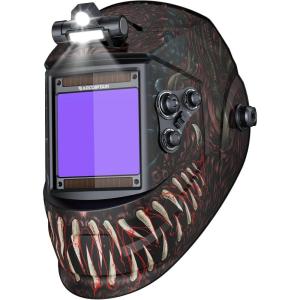 image:imageARCCAPTAIN Large View 394 x 366 True Color Auto Darkening Welding Helmet with Light Solar Powered Welding Hood 4 Arc Sensor Wide Shade 459913 for Stick MIG TIG CutXKLY800HAlien