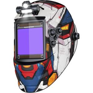 image:imageARCCAPTAIN Large View 394 x 366 True Color Auto Darkening Welding Helmet with Light Solar Powered Welding Hood 4 Arc Sensor Wide Shade 459913 for Stick MIG TIG CutXKLY800HMF
