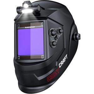 image:imageARCCAPTAIN Large View 394 x 366 True Color Auto Darkening Welding Helmet with Light Solar Powered Welding Hood 4 Arc Sensor Wide Shade 459913 for Stick MIG TIG CutXKLY800HBlack1
