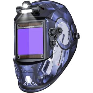 image:imageARCCAPTAIN Large View 394 x 366 True Color Auto Darkening Welding Helmet with Light Solar Powered Welding Hood 4 Arc Sensor Wide Shade 459913 for Stick MIG TIG CutXKLY800HST