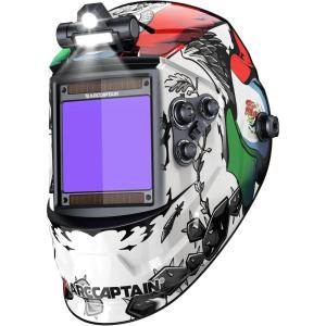 image:imageARCCAPTAIN Large View 394 x 366 True Color Auto Darkening Welding Helmet with Light Solar Powered Welding Hood 4 Arc Sensor Wide Shade 459913 for Stick MIG TIG CutXKLY800HMX