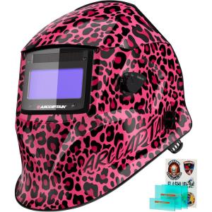 image:imageARCCAPTAIN Welding Helmet Auto Darkening 1111 True Color Welding Hood 4 Arc Sensor 125000s Response Time Solar Powered Weld Hood Helmet HSHS800 Skeleton KnightHSHS800Leopard