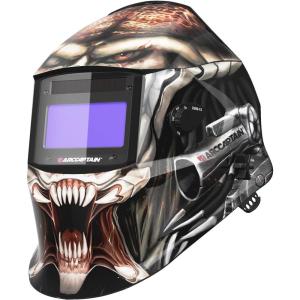 image:imageARCCAPTAIN Welding Helmet Auto Darkening 1111 True Color Welding Hood 4 Arc Sensor 125000s Response Time Solar Powered Weld Hood Helmet HSHS800 Skeleton KnightHSHS800Warrior