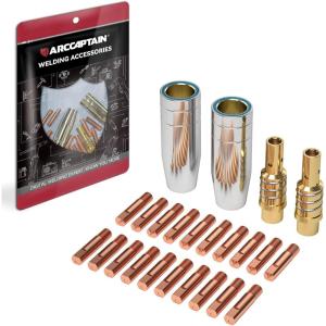 image:imageARCCAPTAIN for MB15 15AK MIG Welding Gun Kit 030 Contact Tip Nozzle Diffuser MIG Welding Gun Accessory Kit for MB15 amp ARCCAPTAIN MIG200 MIG130 030 MIG Gun Accessory KitMB15 Accessories Kit 035