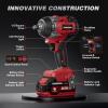 image:imageARCCAPTAIN Cordless Impact Wrench 1500Nm 1106Ftlbs 12 High Torque Impact Gun 15C HighRate 2x40Ah Batteries 20V Power Impact Driver Supports Up to 40mm Socket for Heavy TruckCarPickup