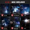 image:imageARCCAPTAIN 6in1 Aluminum MIG Welder 200A Welding Machine 110V220V Flux Core MIGGas MIGLift TIGStick WeldingSpool Gun MIGSpot Multiprocess Welder with Synergy Ideal for BeginnerUpgraded MIG Welder 200A