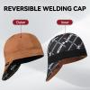 image:imageARCCAPTAIN Reversible Welding Cap 8 Panel Protective Welders Cap 10 oz Fireproof Cotton Comforts for Safety and Protection While Welding to Men Women Black 6 78Khaki
