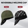 image:imageARCCAPTAIN Reversible Welding Cap 8 Panel Protective Welders Cap 10 oz Fireproof Cotton Comforts for Safety and Protection While Welding to Men Women Black 6 78Olive Green