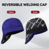 image:imageARCCAPTAIN Reversible Welding Cap 8 Panel Protective Welders Cap 10 oz Fireproof Cotton Comforts for Safety and Protection While Welding to Men Women Black 6 78Royal Blue