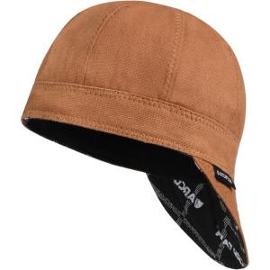 image:imageARCCAPTAIN Reversible Welding Cap 8 Panel Protective Welders Cap 10 oz Fireproof Cotton Comforts for Safety and Protection While Welding to Men Women Black 6 78Khaki