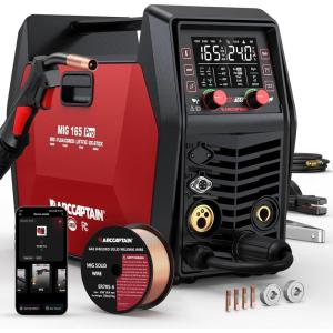 image:imageARCCAPTAIN iControl MIG145 Pro 145A Flux Core MIG Welder 120V Welding Machine Gasless MIG Welder Flux MIGMMA StickLift TIG 3 in 1 Welder Machine with Synergy Portable Welder APP ControlMIG165 PRO MIG Welder