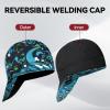 image:imageARCCAPTAIN Reversible Welding Cap 8 Panel Protective Welders Cap 10 oz Fireproof Cotton Comforts for Safety and Protection While Welding to Men Women Cashew 7 78Scrawl