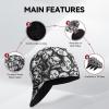 image:imageARCCAPTAIN Reversible Welding Cap 8 Panel Protective Welders Cap 10 oz Fireproof Cotton Comforts for Safety and Protection While Welding to Men Women Cashew 7 78Skull