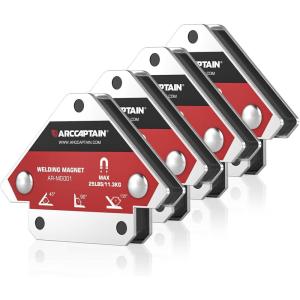 image:imageARCCAPTAIN Welding Magnets 2pcs 55LB Welding Magnet Set Magnetic Welding Holder Holding Power Welding Accessories4pcs 25lbs