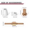 image:imageARCCAPTAIN 110PCS PT31 Plasma Cutting Consumables Fit CUT45 CUT50 CT312 MIG205 MP with Plasma Cutter Torch PT31 JG40 LG4060pcs